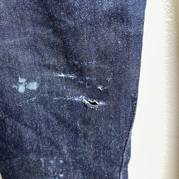 Naked Famous Skinny Guy 28 Mens Selvedge Multicolor Fill Paint Distressed 36" - Picture 10 of 15